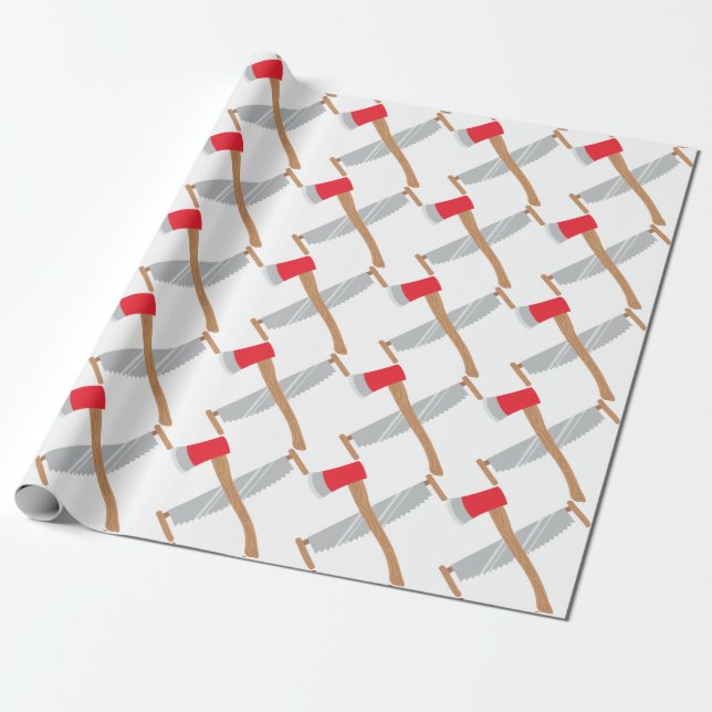 Papier Cadeau Outils Lumberjack (Déroulé)