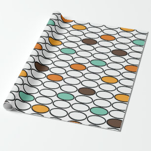 Papier Cadeau Ovals des années 1970