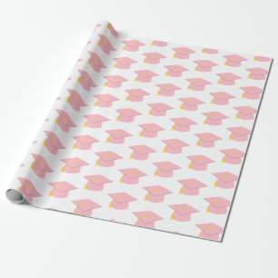 Papier Cadeau Pac de graduation rose avec cadeau Arrière - plan 