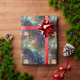 Papier Cadeau Pacock Floral