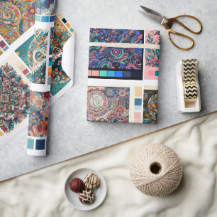 Papier Cadeau Pages de coloriage Enveloppement cadeau pour color