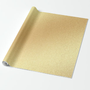 Papier Cadeau Pailleté Doré Moderne Faux Or Brillant Élégant