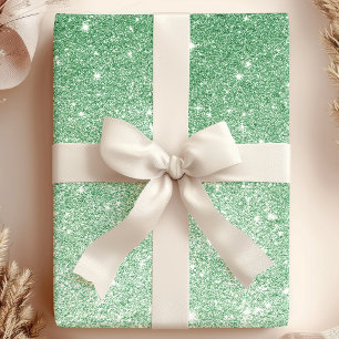 Papier Cadeau Pailleté ombré vert émeraude
