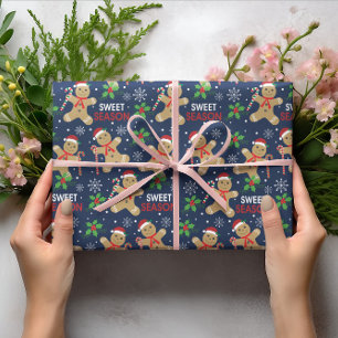 Papier Cadeau Pain d'épice de neige Noël Noel de neige