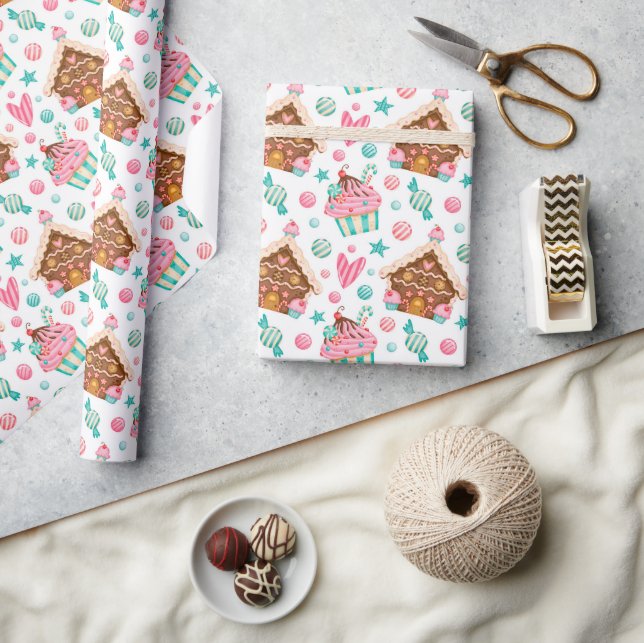 Papier Cadeau Pain d'épices de Noël et petits gâteaux (Artisanat)
