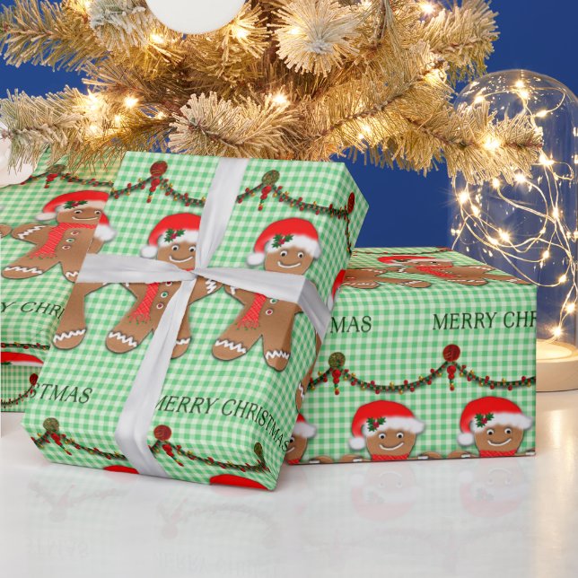 Papier Cadeau Pain d'épices de Noël Hommes grands pour enfants (Vacances)
