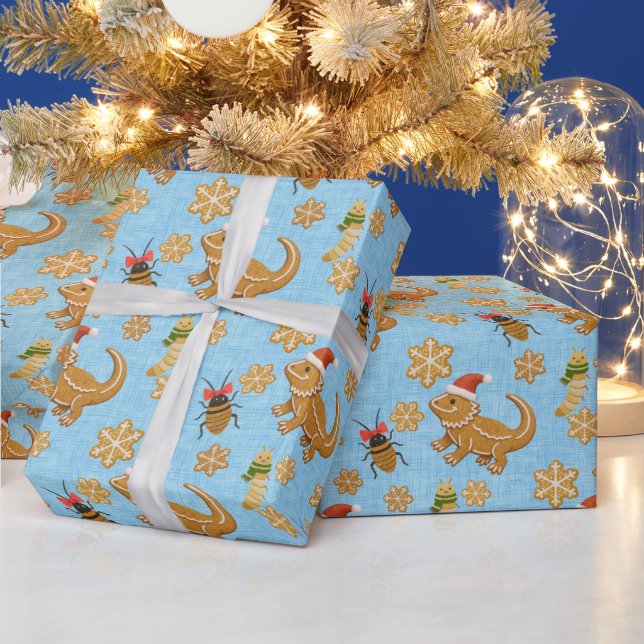 Papier Cadeau Pain d'épices Dragon de Noël (Vacances)