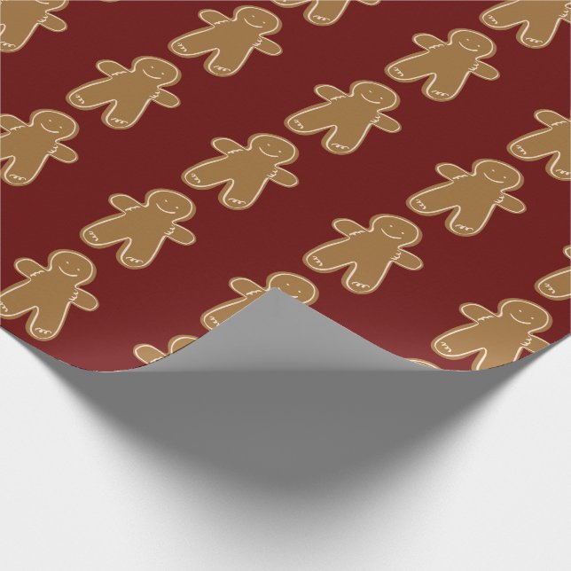 Papier Cadeau Pain d'épices Homme Fête Noël Festit mignonne (Coin)