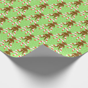 Papier Cadeau Pain d'épices Hommes & Bonbons Papier à envelopper