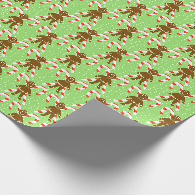 Papier Cadeau Pain d'épices Hommes & Bonbons Papier à envelopper (Coin)