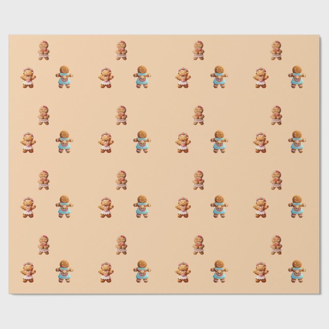Papier Cadeau Pain d'épices Maman mignonne (Plat)