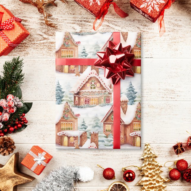 Papier Cadeau Pain d'épices Motif de Noël (Créateur téléchargé)