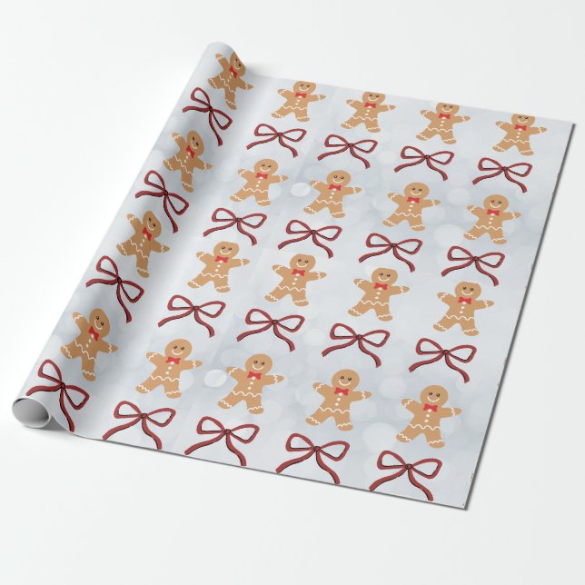 Papier Cadeau Pain d'épices, papier d'emballage (Déroulé)