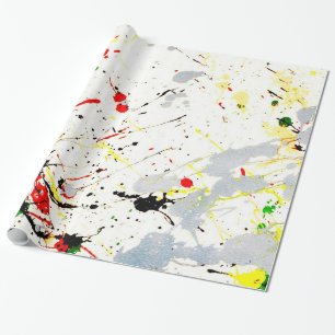 Papier Cadeau Paint Splatter
