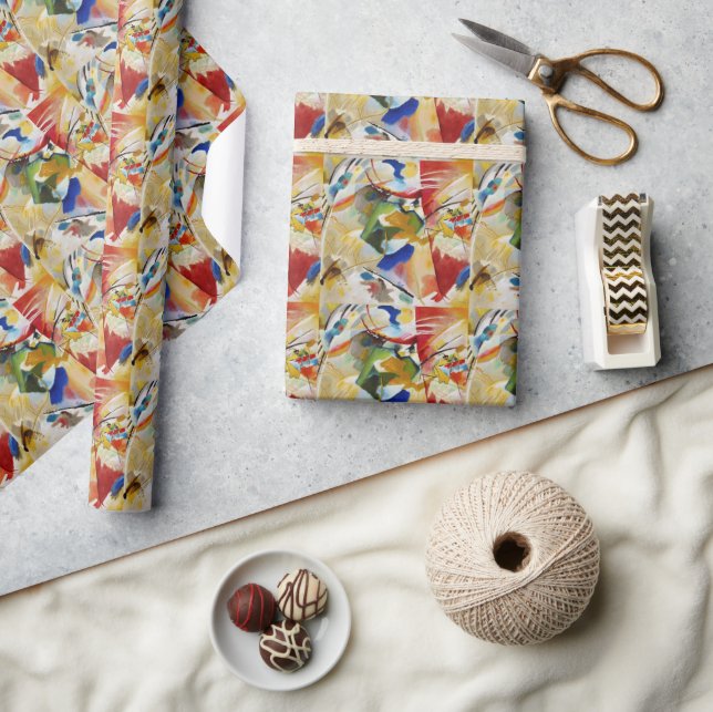 Papier Cadeau Painting with Green Center by Wassily Kandinsky (Artisanat)