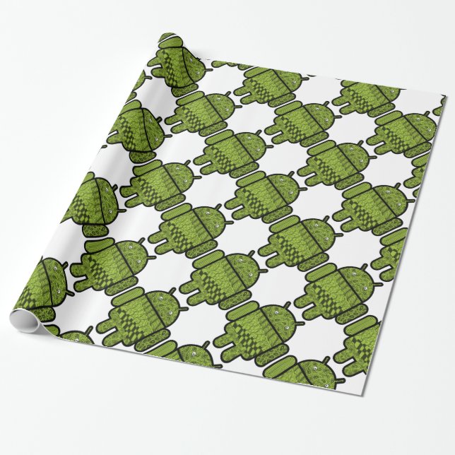 Papier Cadeau Paisley Character pour le robot Android™ (Déroulé)