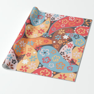 Papier Cadeau Paisley motif sans soudure, main vintage colorée d