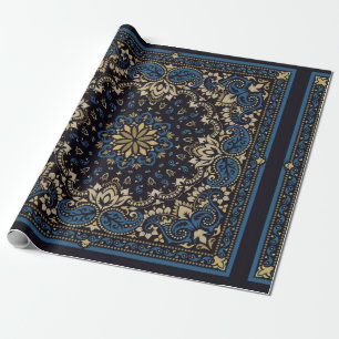Papier Cadeau Paisley vintage ornement Bandana Imprimer, col de