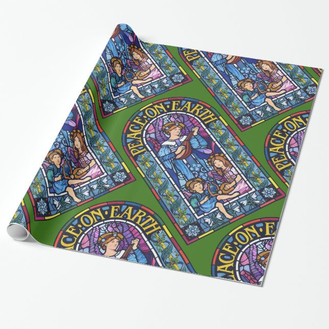 Papier Cadeau Paix sur le verre souillé de Pre-Raphaelite de la (Déroulé)