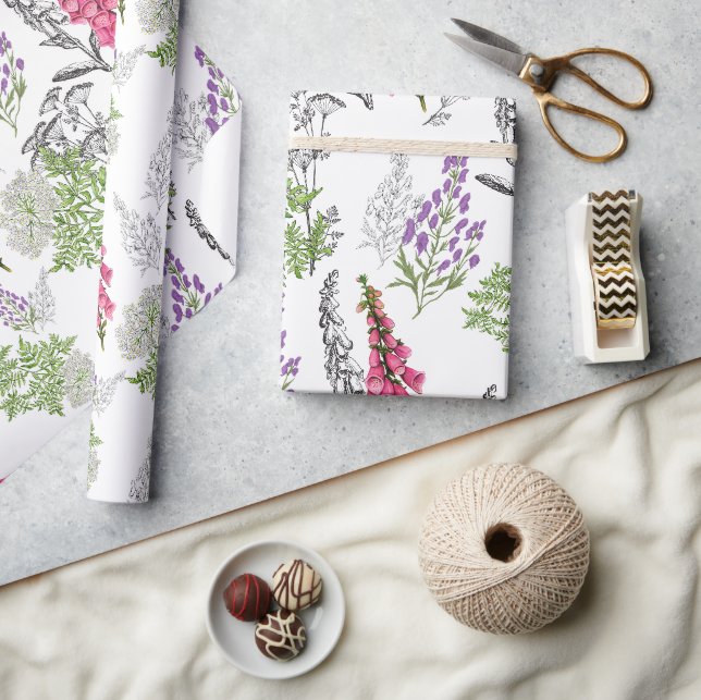 Papier Cadeau Pale violet et rose pastel (Artisanat)