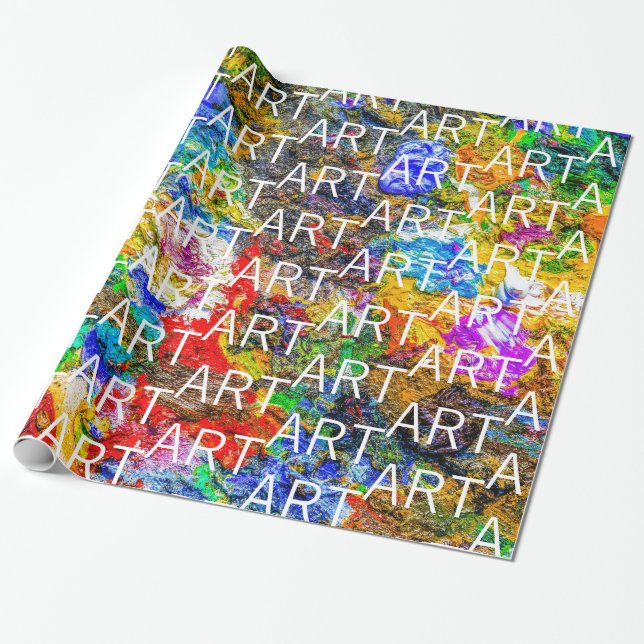 Papier Cadeau Palette de couleurs (Déroulé)