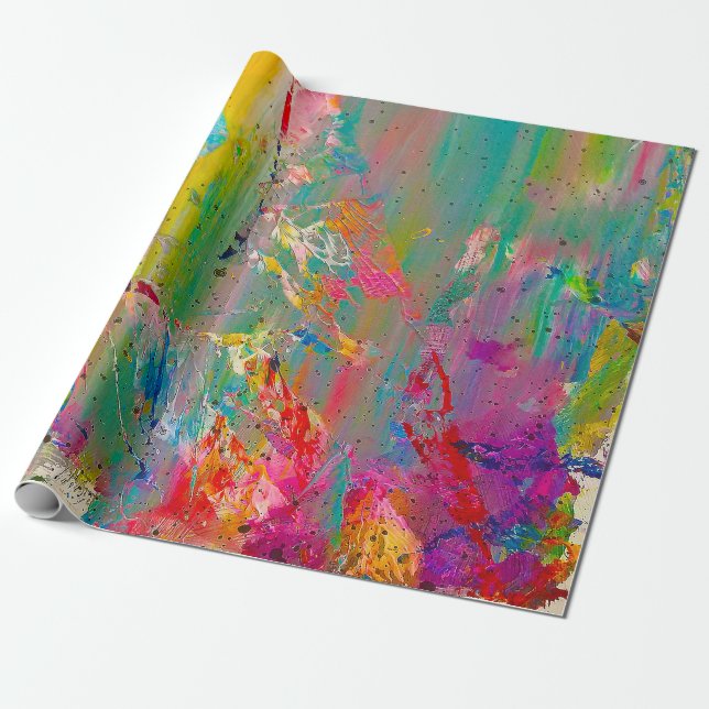 Papier Cadeau Palette de peinture (Déroulé)