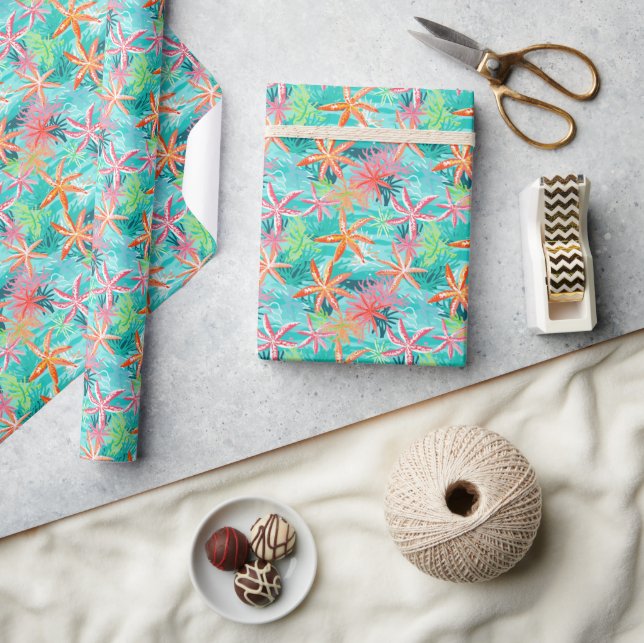 Papier Cadeau Palm Beach Tropical Island Starfish (Artisanat)