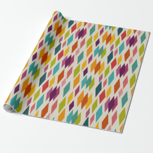Papier Cadeau Palm Springs Diamonds Motif moderne du Moyen-sièc