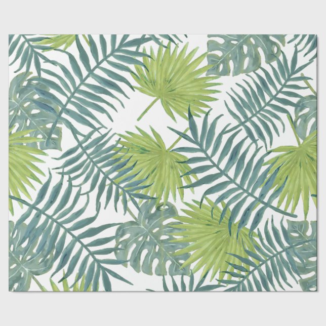 Papier Cadeau Palm Tree Fronds Peinture hawaïenne (Couture)