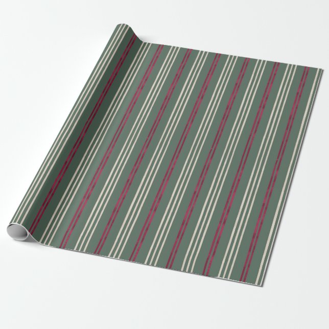 Papier Cadeau Palme de canne à canne, style hawaïen Noël (Déroulé)