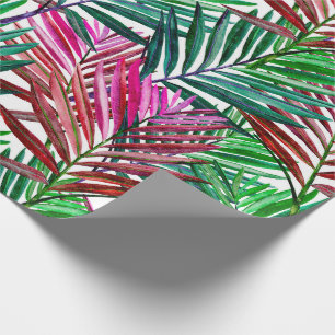 Papier Cadeau Palmes d'été de la plage tropicale