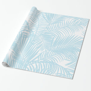 Papier Cadeau Palmier tropical moderne simple de bleus layette
