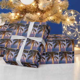 Papier Cadeau Palmiers de Noël