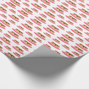Papier Cadeau Pancakes sur Plaques roses Motif