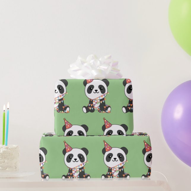 Papier Cadeau Panda Anniversaire Pour Enfants Un Papier D'Envelo (Cadeaux de fête)