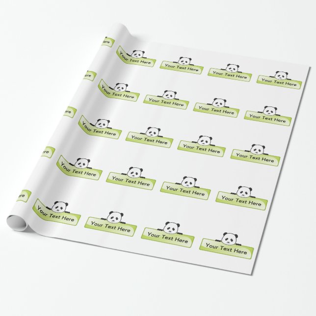 Papier Cadeau Panda Banner (Déroulé)