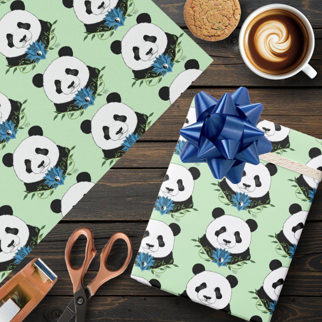 Papier Cadeau Panda Bear Lotus (Créateur téléchargé)