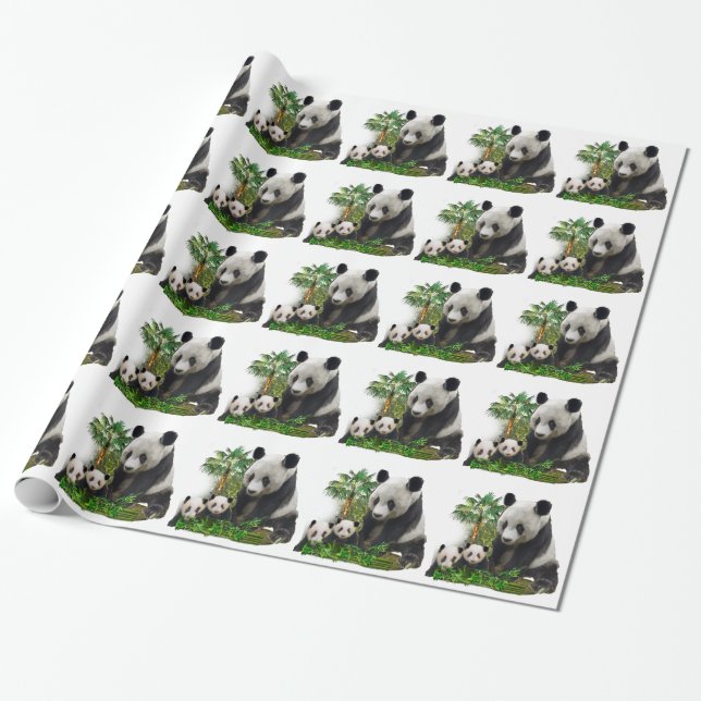Papier Cadeau Panda Bears (Déroulé)
