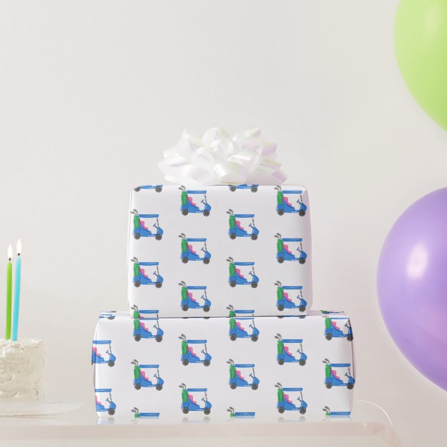 Papier Cadeau Panier de golf Preppy Blue (Cadeaux de fête)
