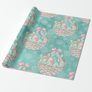 Papier Cadeau Panier de Pâques mignon