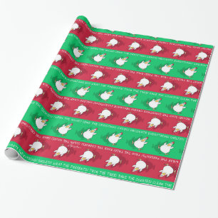 Papier Cadeau PANIQUE DE NOËL POULET par Sandra Boynton