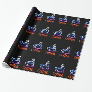 Papier Cadeau Panneau Café Sur Neon