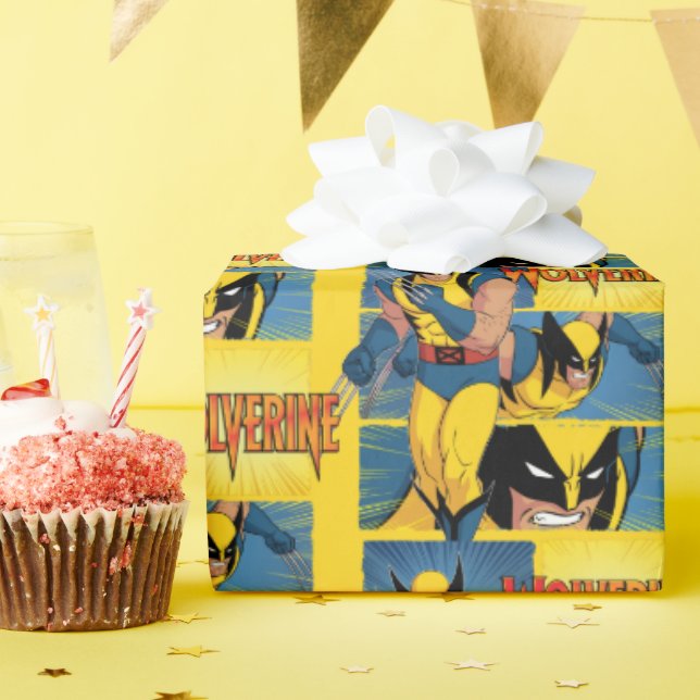 Papier Cadeau Panneau de caractères Wolverine (Fête d'anniversaire)