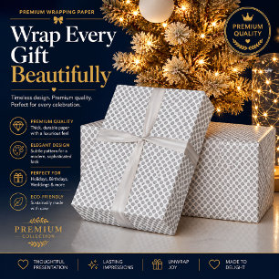 Papier Cadeau Panneau de fond gris moderne à pois pour événement
