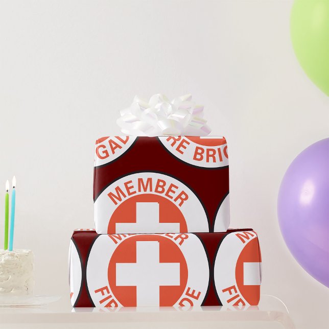 Papier Cadeau Panneau de la brigade des pompiers (Créateur téléchargé)