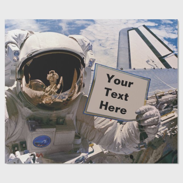 Papier Cadeau Panneau de retenue des astronautes de la NASA - Aj (Plat)