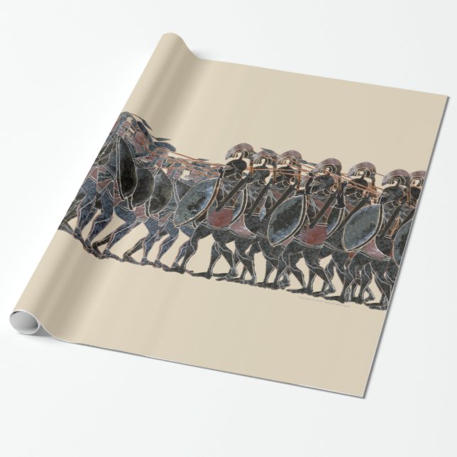 Papier Cadeau Panoplie - bataille de hoplite du grec ancien (Déroulé)