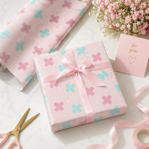 Papier Cadeau Pansements roses médicaux