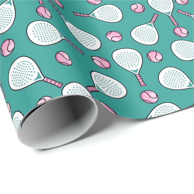 Papier Cadeau Pantalons d'alimentation 🎾 Minty Padel (Coin rond)
