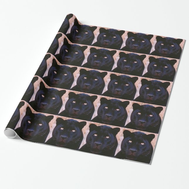 Papier Cadeau Panthère noire (Déroulé)